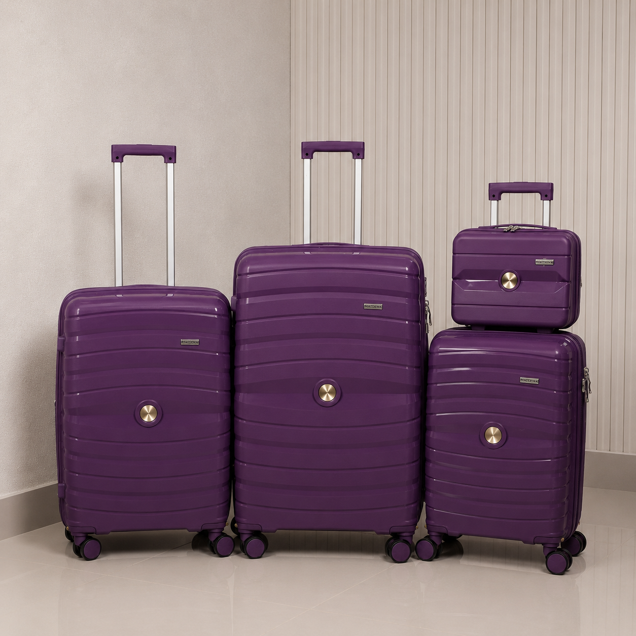 MALETA DE CABINA 10KG MATTEVA EXPANDIBLE POLIPROPILENO MORADA