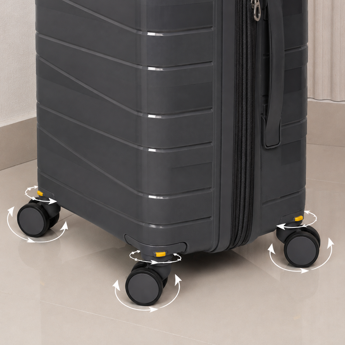 MALETA DE 32KG MATTEVA EXPANDIBLE POLIPROPILENO GRIS