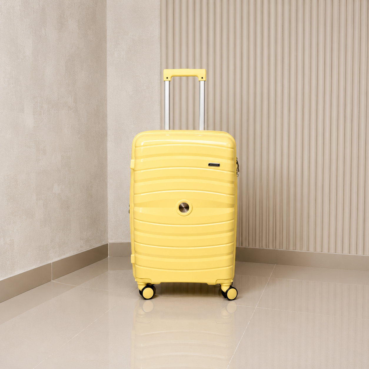 MALETA DE 23KG MATTEVA EXPANDIBLE POLIPROPILENO AMARILLO