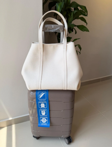 CARTERA TOTE FINO BEIGE