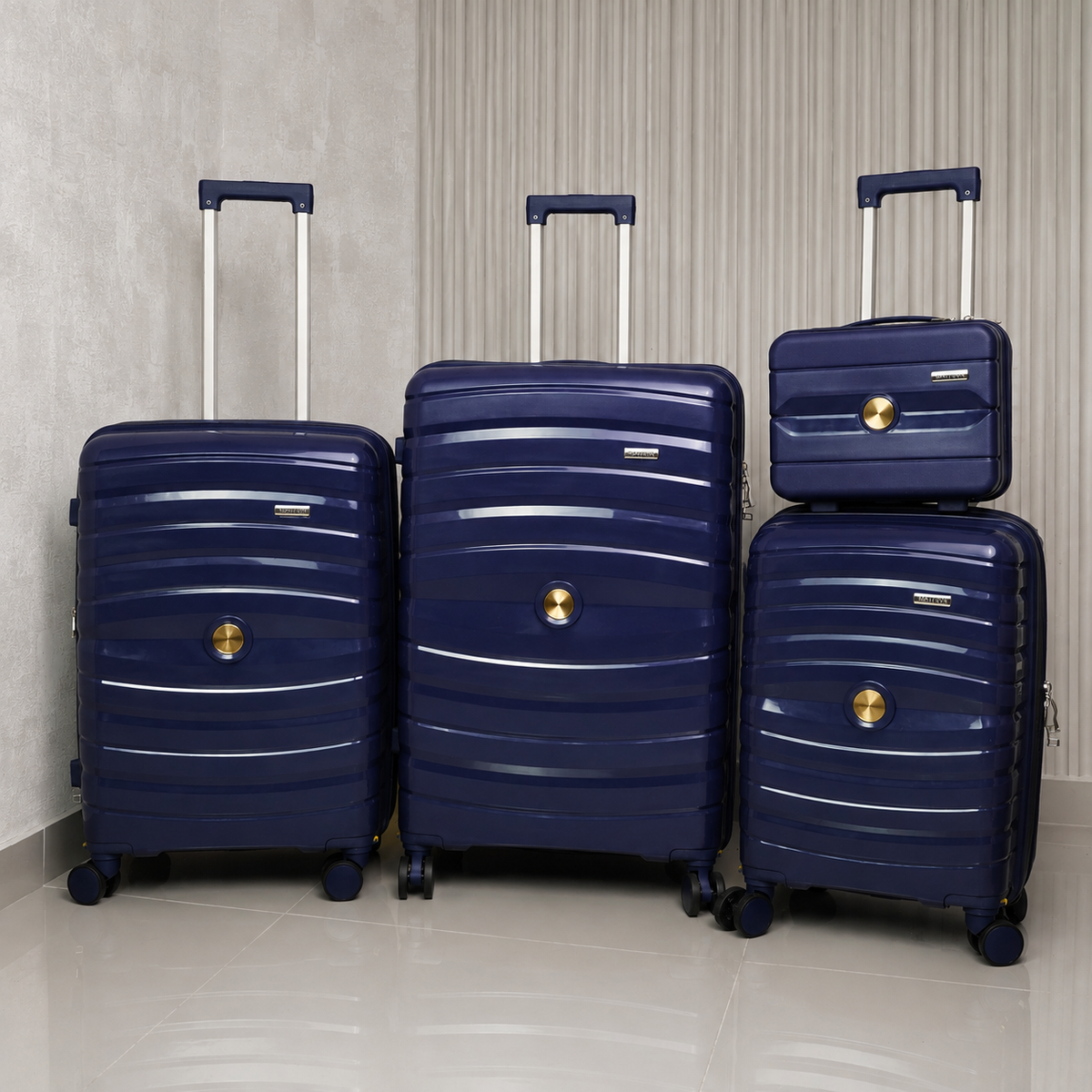 MALETA DE 32KG MATTEVA EXPANDIBLE POLIPROPILENO AZUL OSCURO