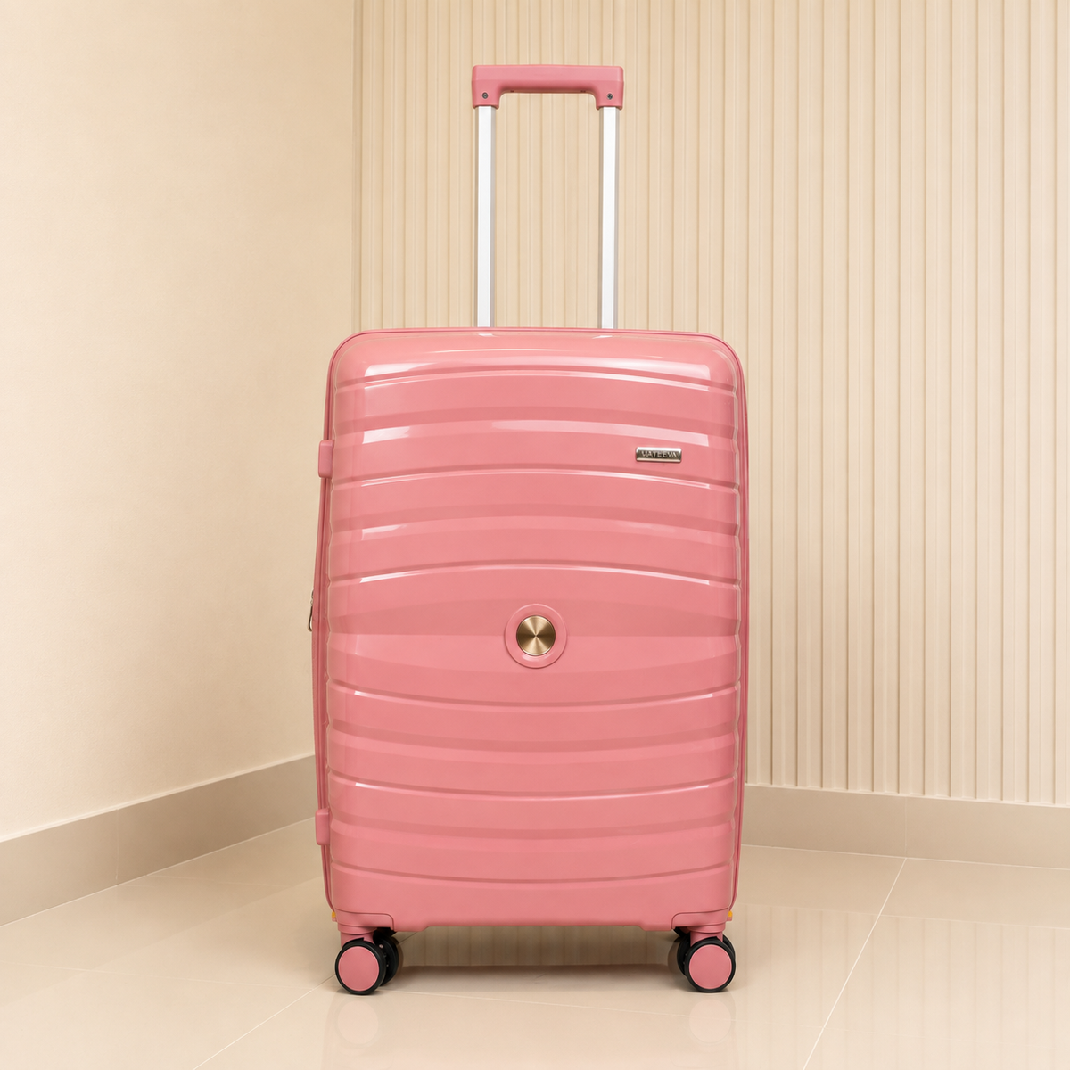 MALETA DE 23KG MATTEVA EXPANDIBLE POLIPROPILENO ROSADO