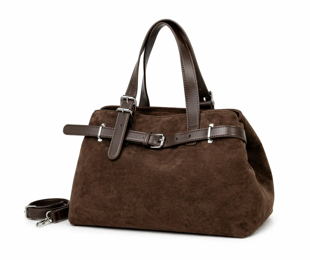 CARTERA JADE GAMUZA MARRON