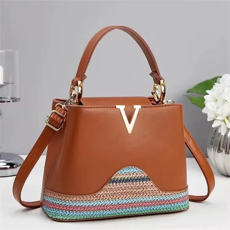 BOLSO VANE COMBINADO CAFE