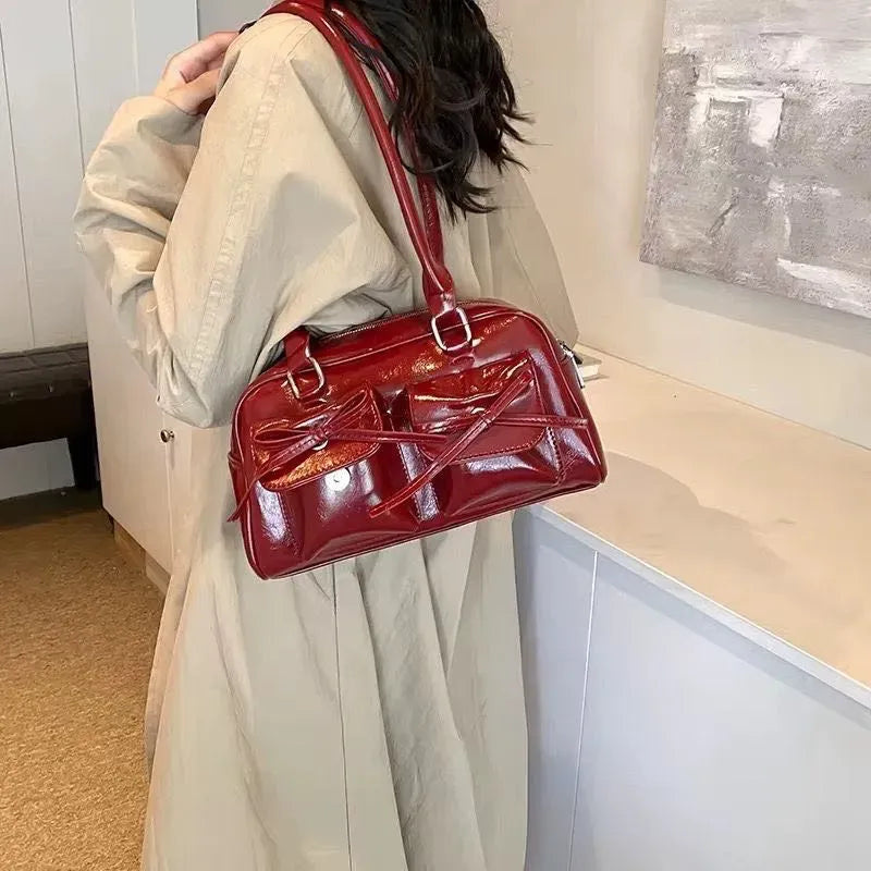 CARTERA BAGUETTE ROJO