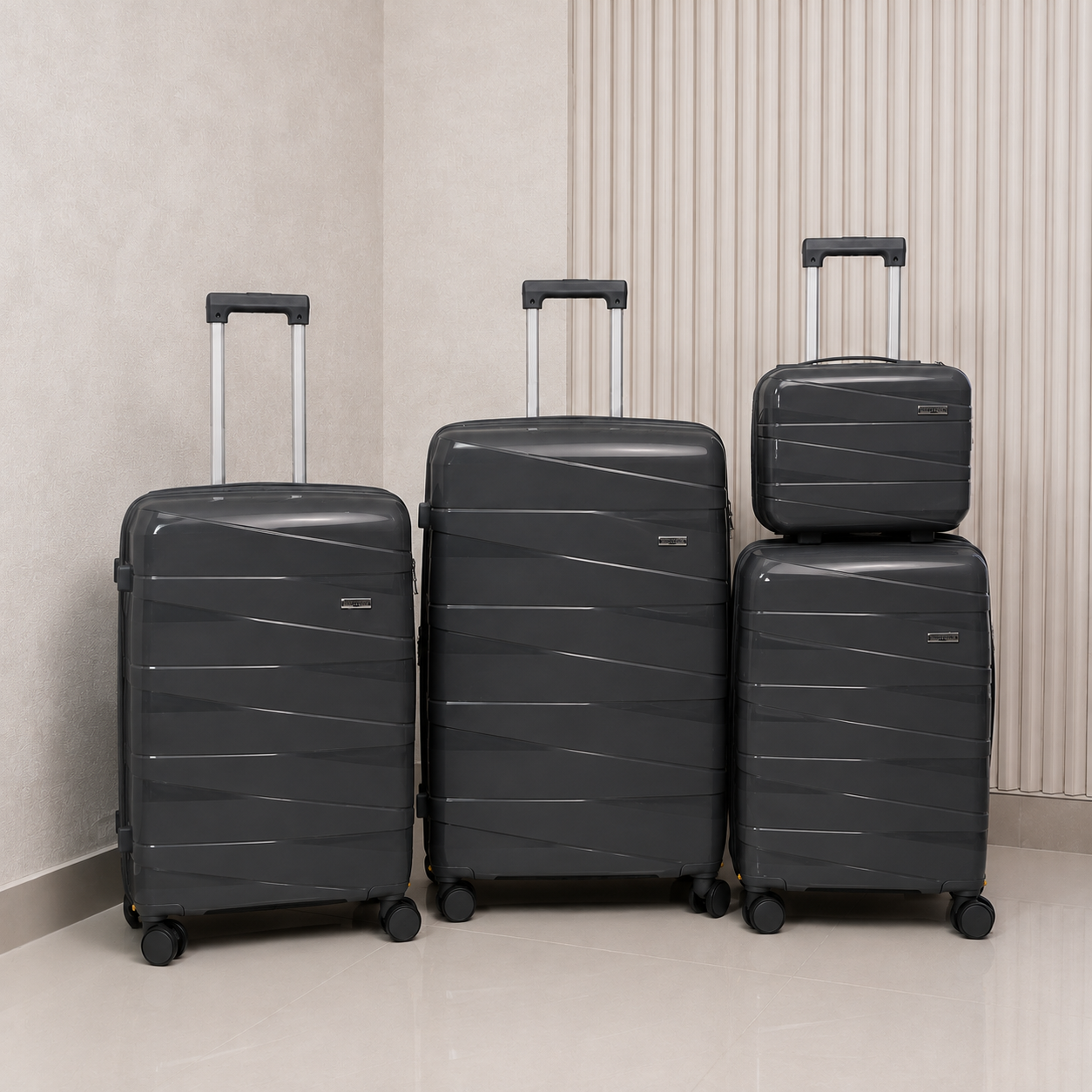 MALETA DE CABINA 10KG MATTEVA EXPANDIBLE POLIPROPILENO GRIS