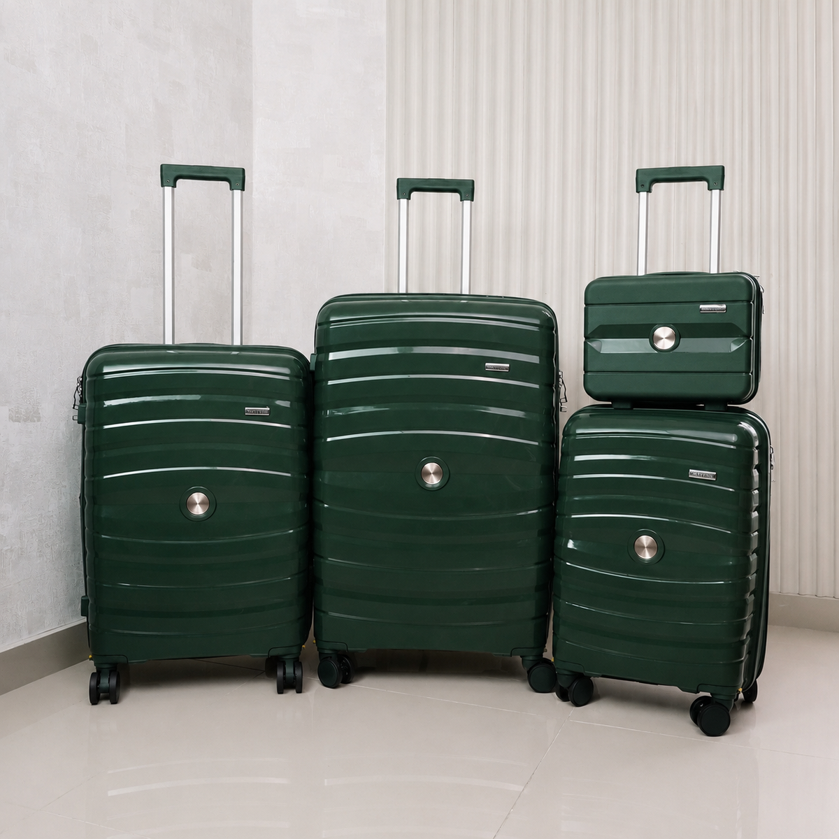 MALETA DE CABINA 10KG MATTEVA EXPANDIBLE POLIPROPILENO VERDE