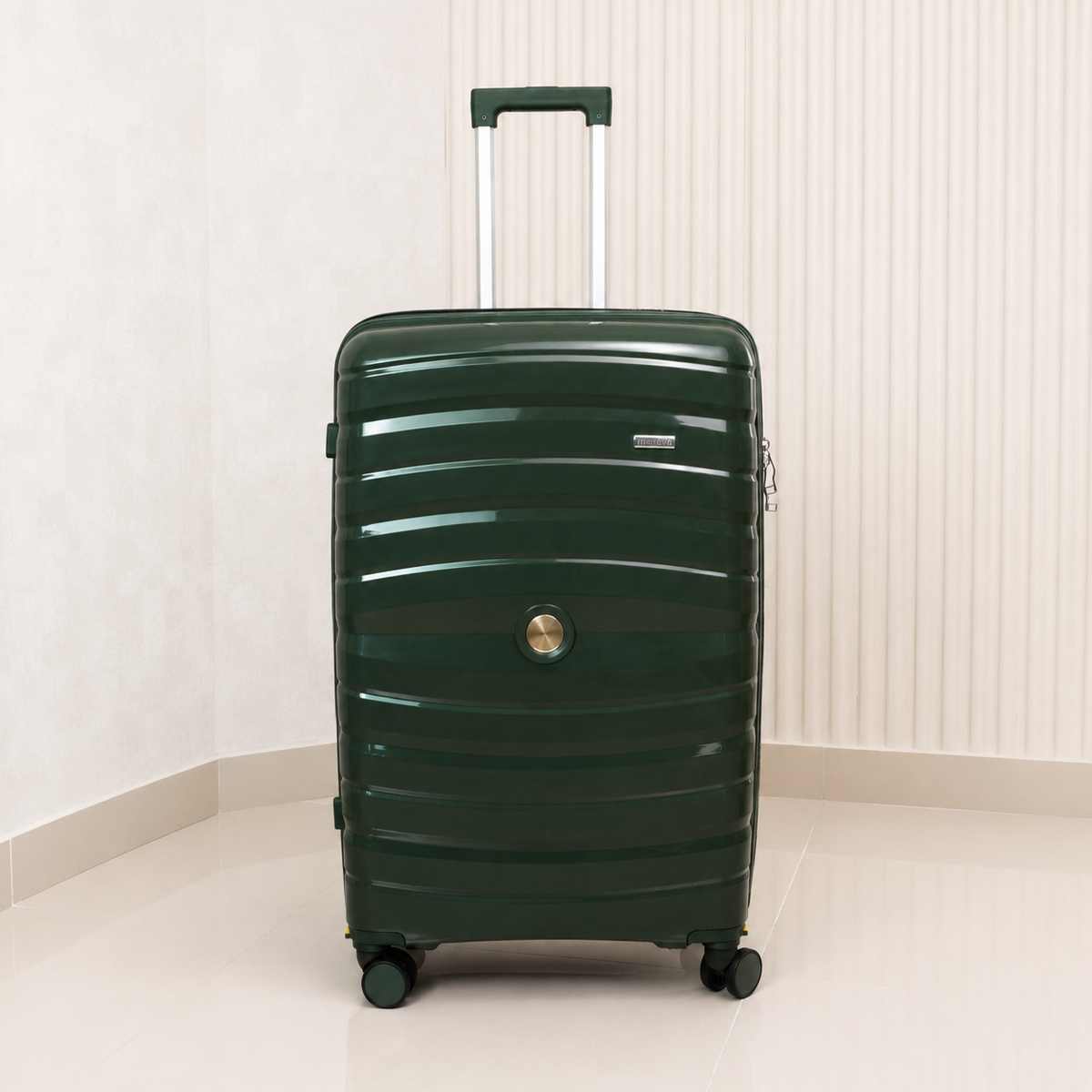 MALETA DE 32KG MATTEVA EXPANDIBLE POLIPROPILENO VERDE