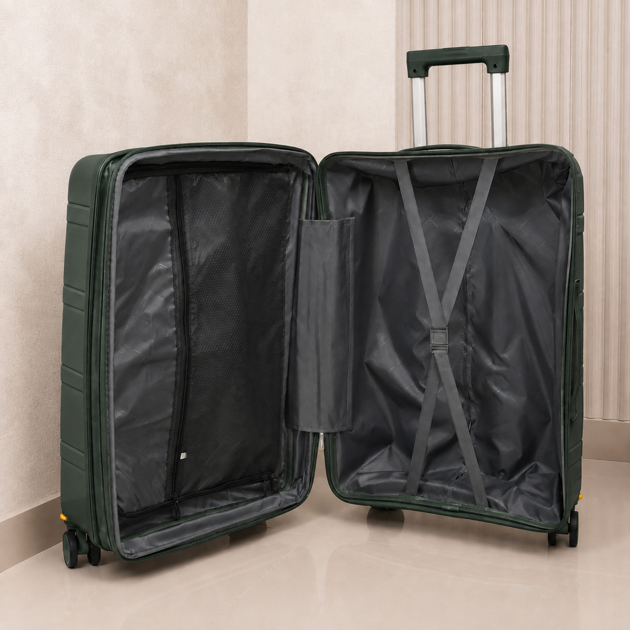 MALETA DE CABINA 10KG MATTEVA EXPANDIBLE POLIPROPILENO VERDE