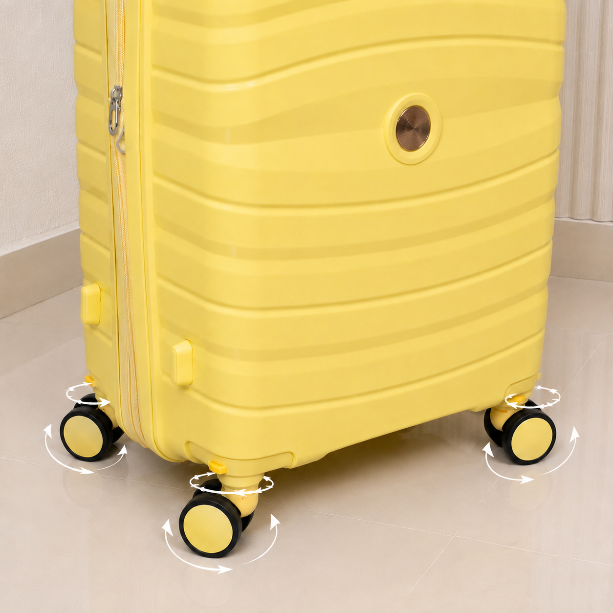 MALETA DE CABINA 10KG MATTEVA EXPANDIBLE POLIPROPILENO AMARILLO