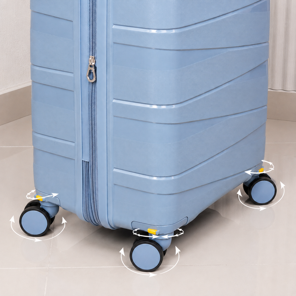 MALETA DE CABINA 23KG MATTEVA EXPANDIBLE POLIPROPILENO AZUL CLARO