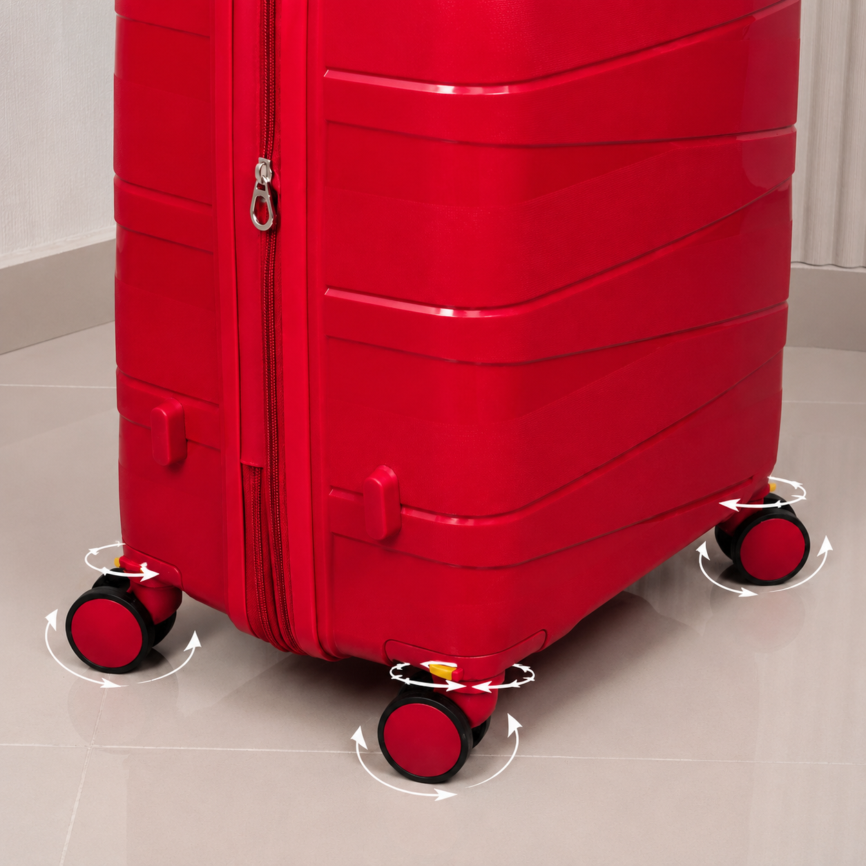 MALETA DE CABINA 10KG MATTEVA EXPANDIBLE POLIPROPILENO ROJA