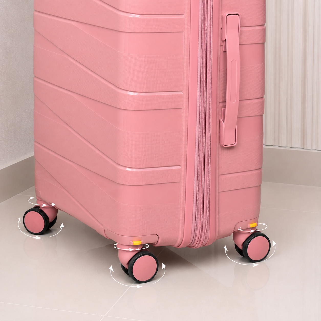 MALETA DE CABINA 10KG MATTEVA EXPANDIBLE POLIPROPILENO ROSADA